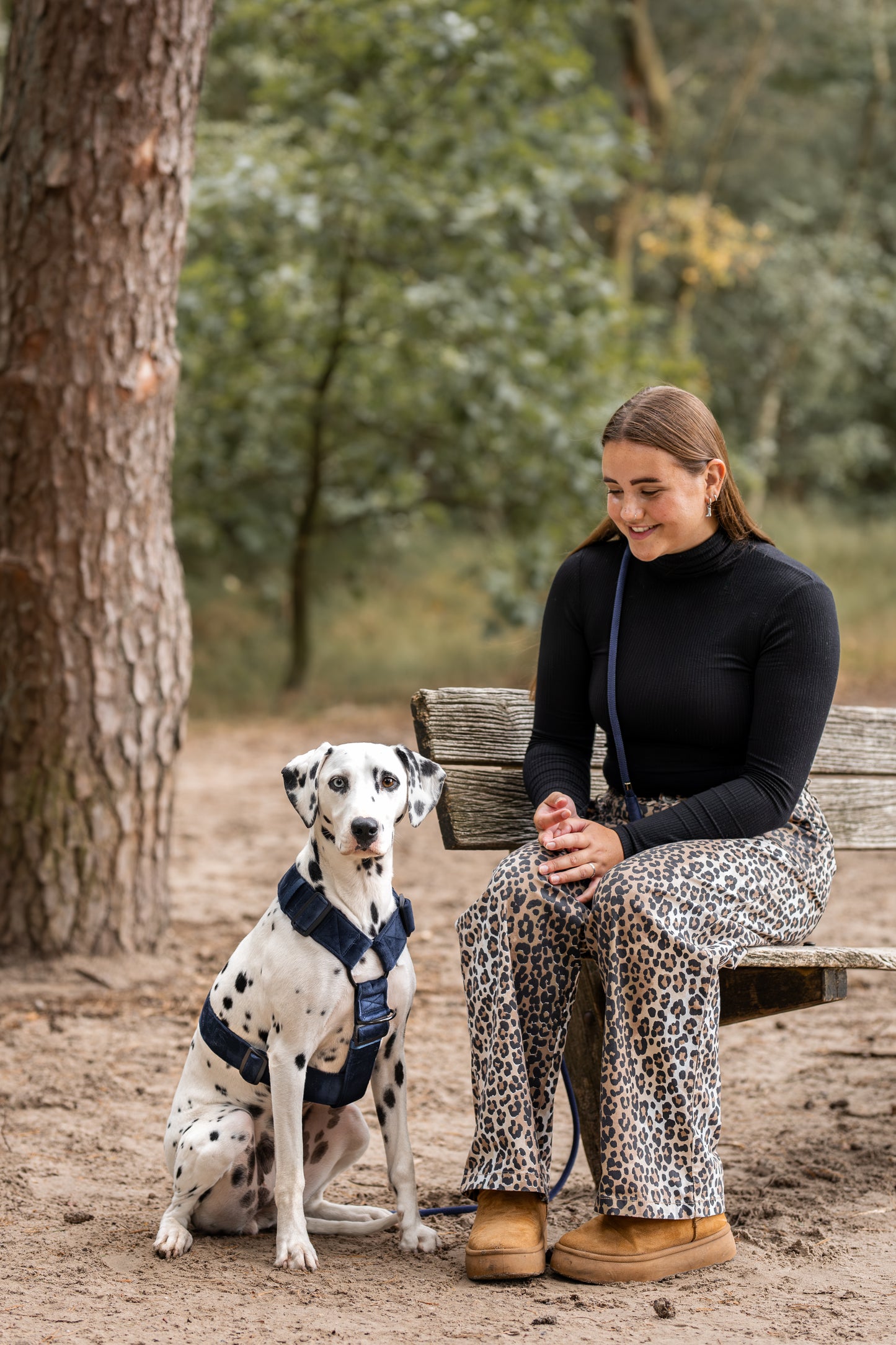 Handgemaakt - Handsfree Riem Navy