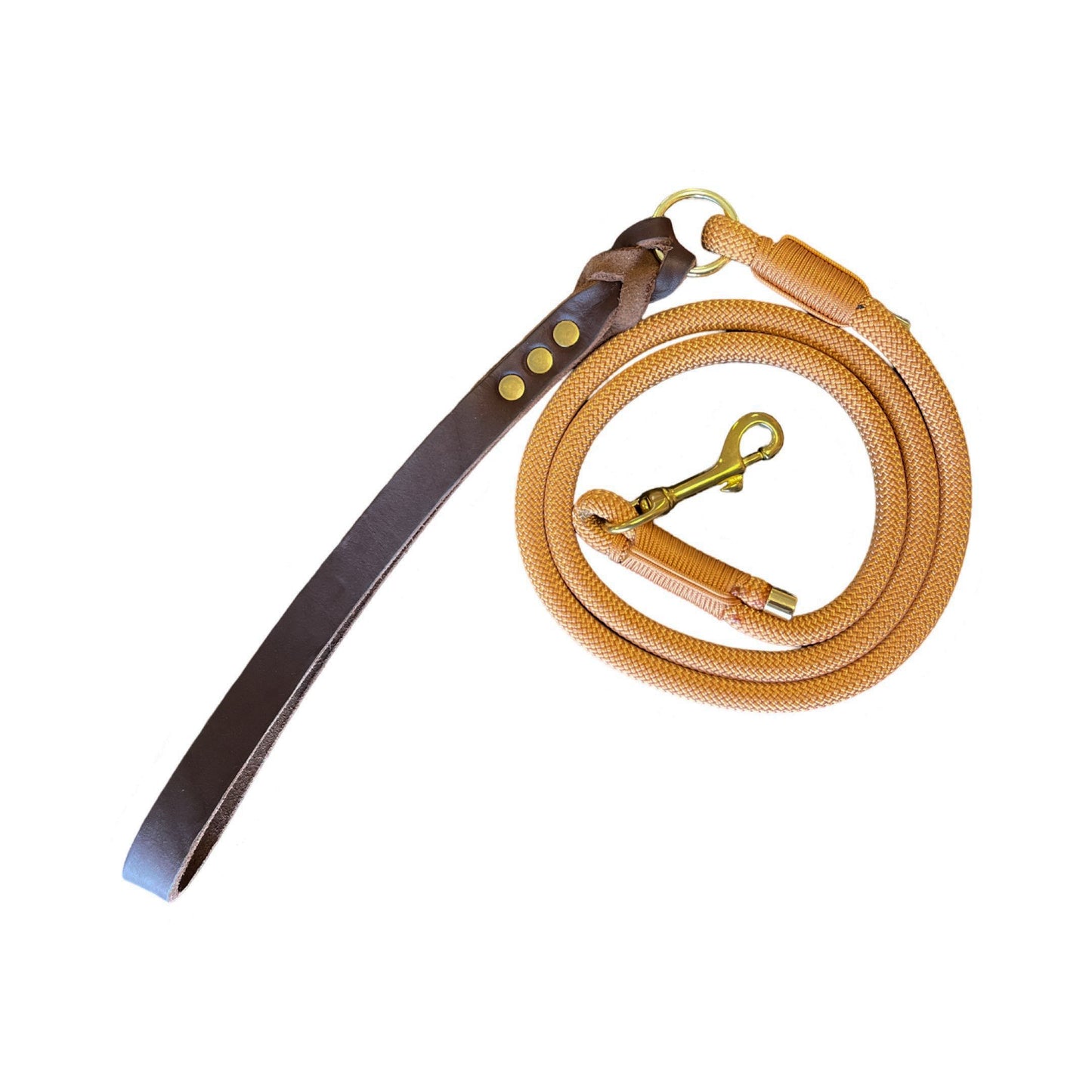 Handgemaakt - Leren Riem Handvat Golden Copper