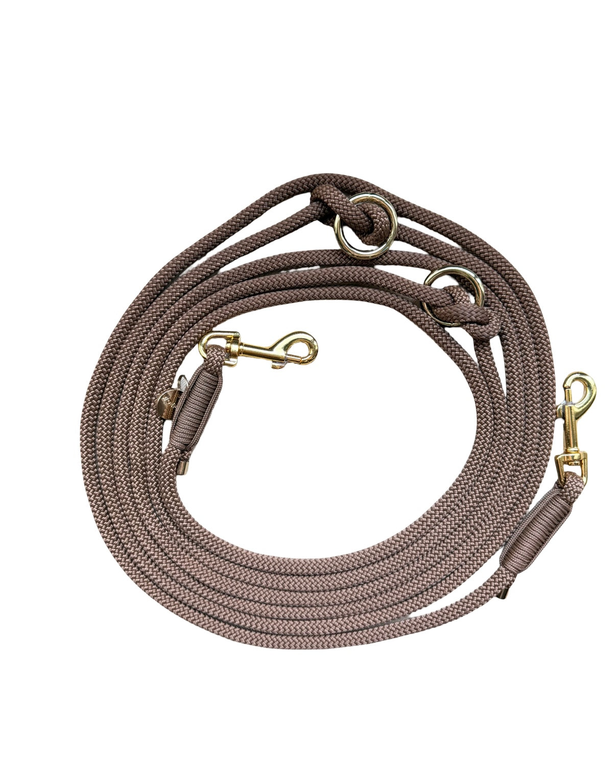 Handgemaakt - Handsfree Riem Hazelnoot (voor kleine Woeffies tot 9 kg)