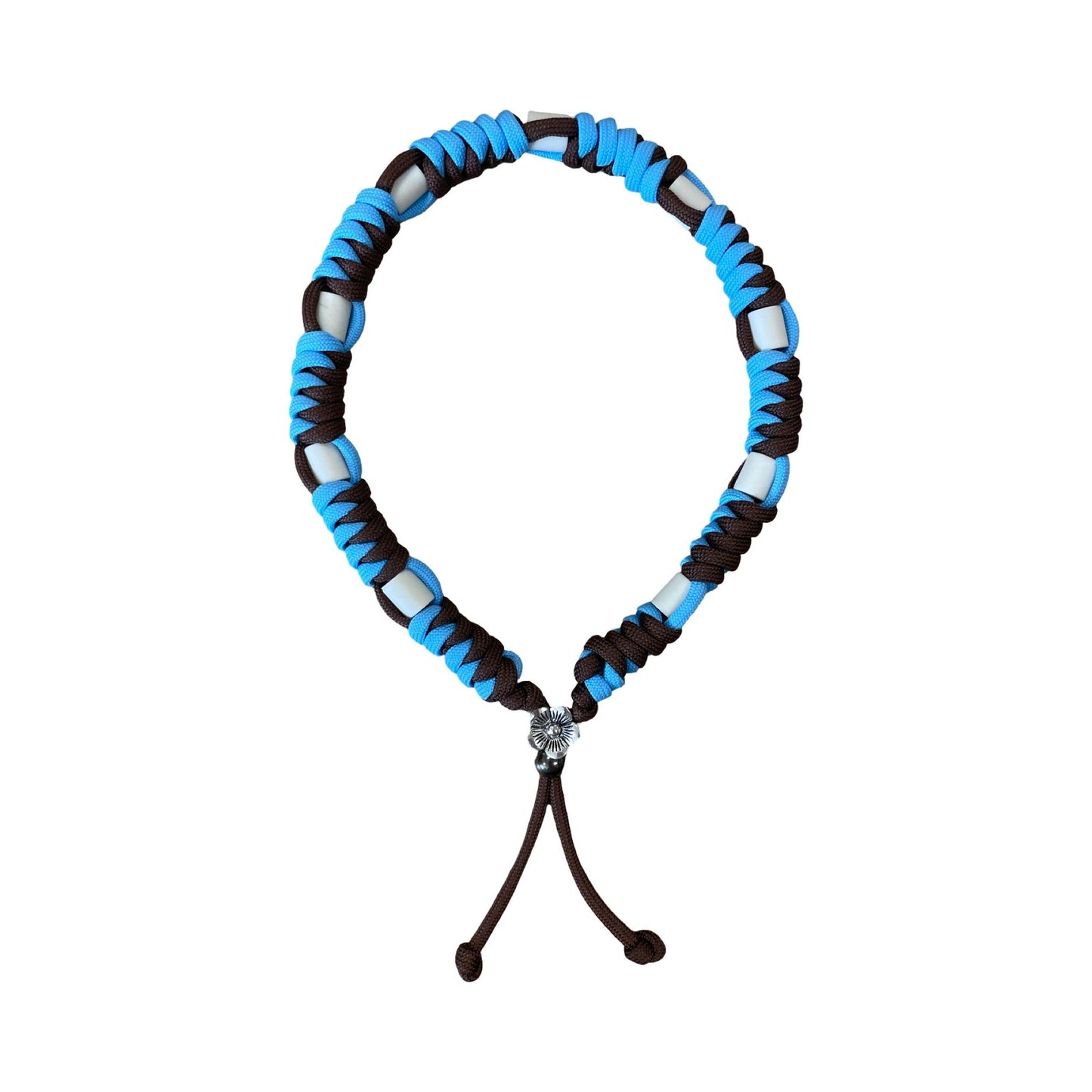 Handgemaakt - Tekenband Walnoot / Arctic Blue (Snake)