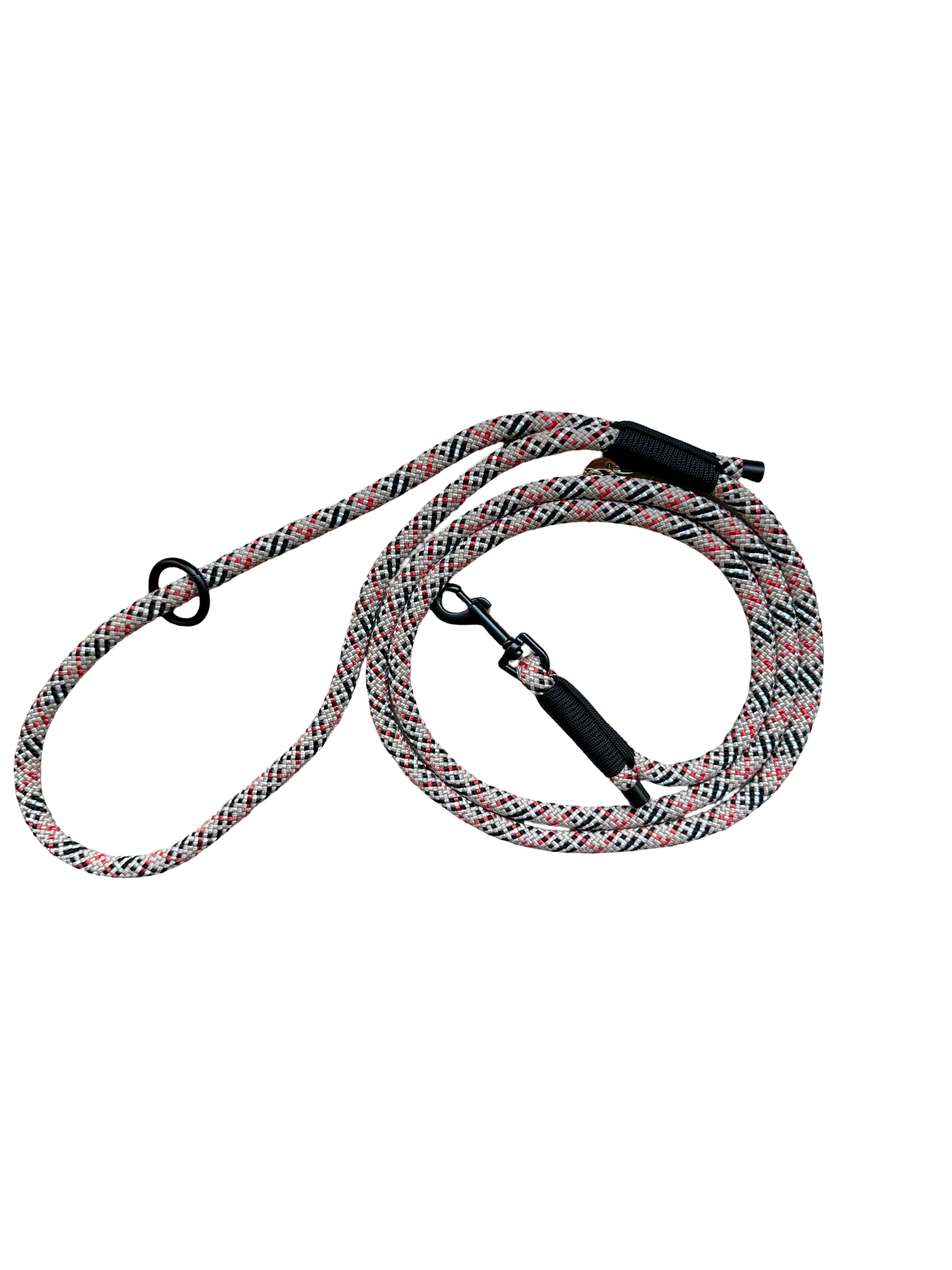 Handgemaakt - Riem met Groot Handvat Tartan Beige (voor Woeffies tot 14 kg)
