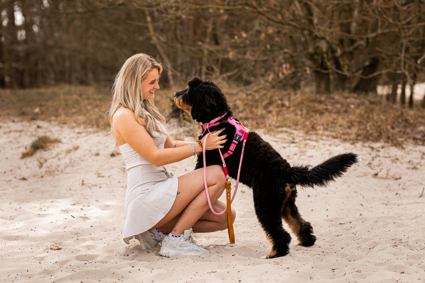 Handgemaakt - Leren Riem Pastel Pink