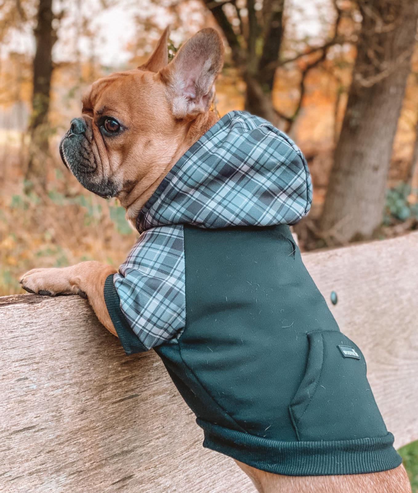 Kapuzenpullover - Schwarzer Tartan