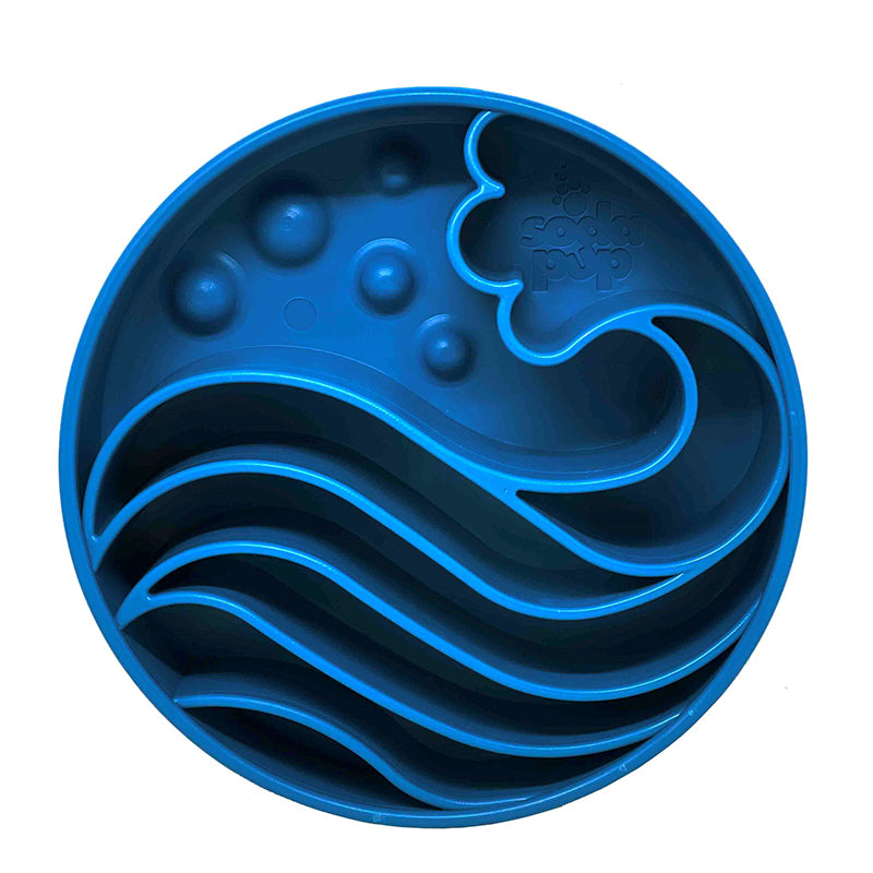 Snacks - Sodapup The Great Wave Ebowl Slow feeder – Blue
