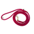 Handgemaakt - Riem met Groot Handvat Hibiscus Blaze, donker (voor alle honden)