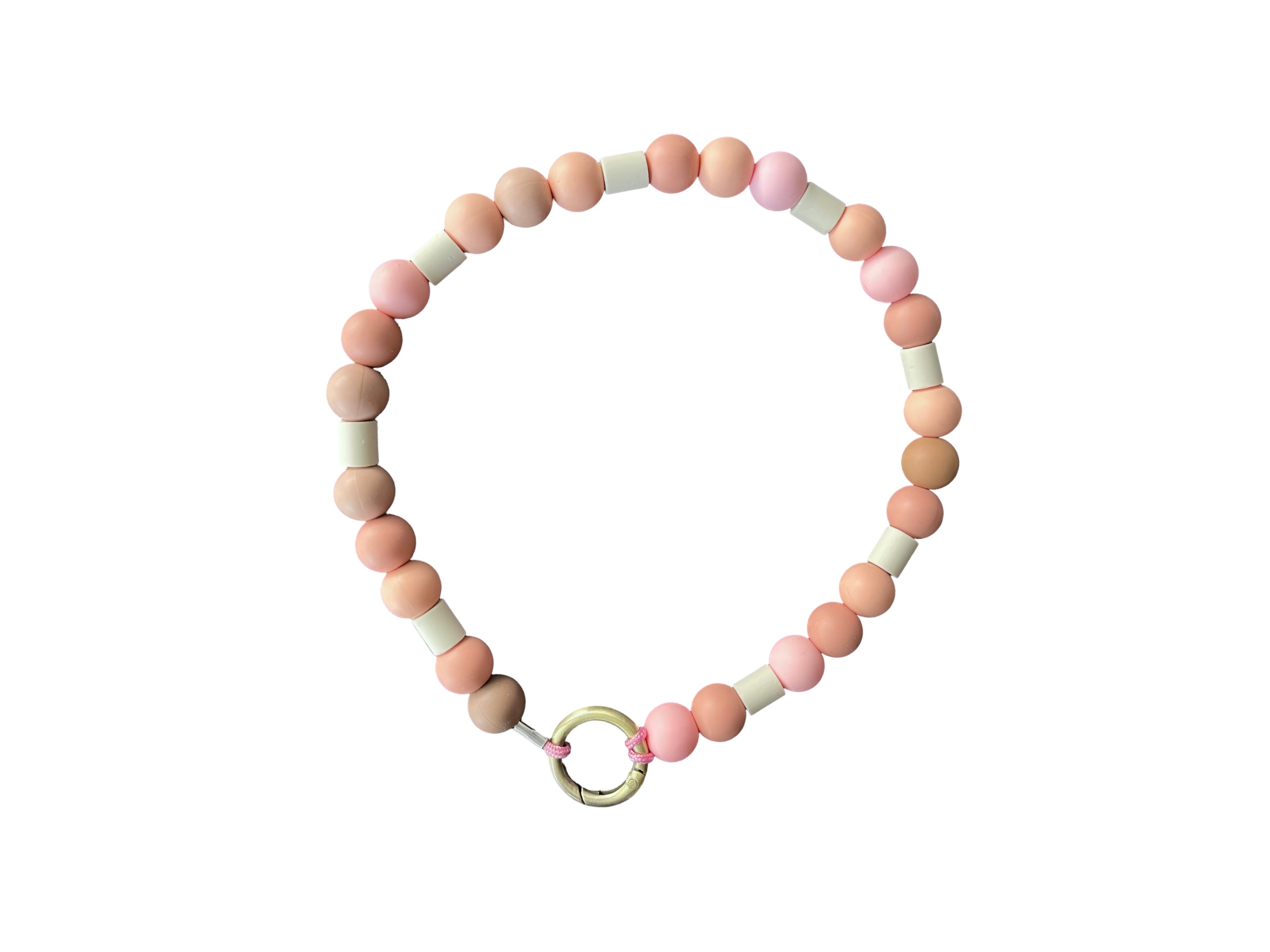 Handgemaakt - Tekenband Silicone Lavender Pink / Soft Beige