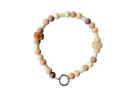 Handgemaakt - Tekenband Silicone Fluffy Beige