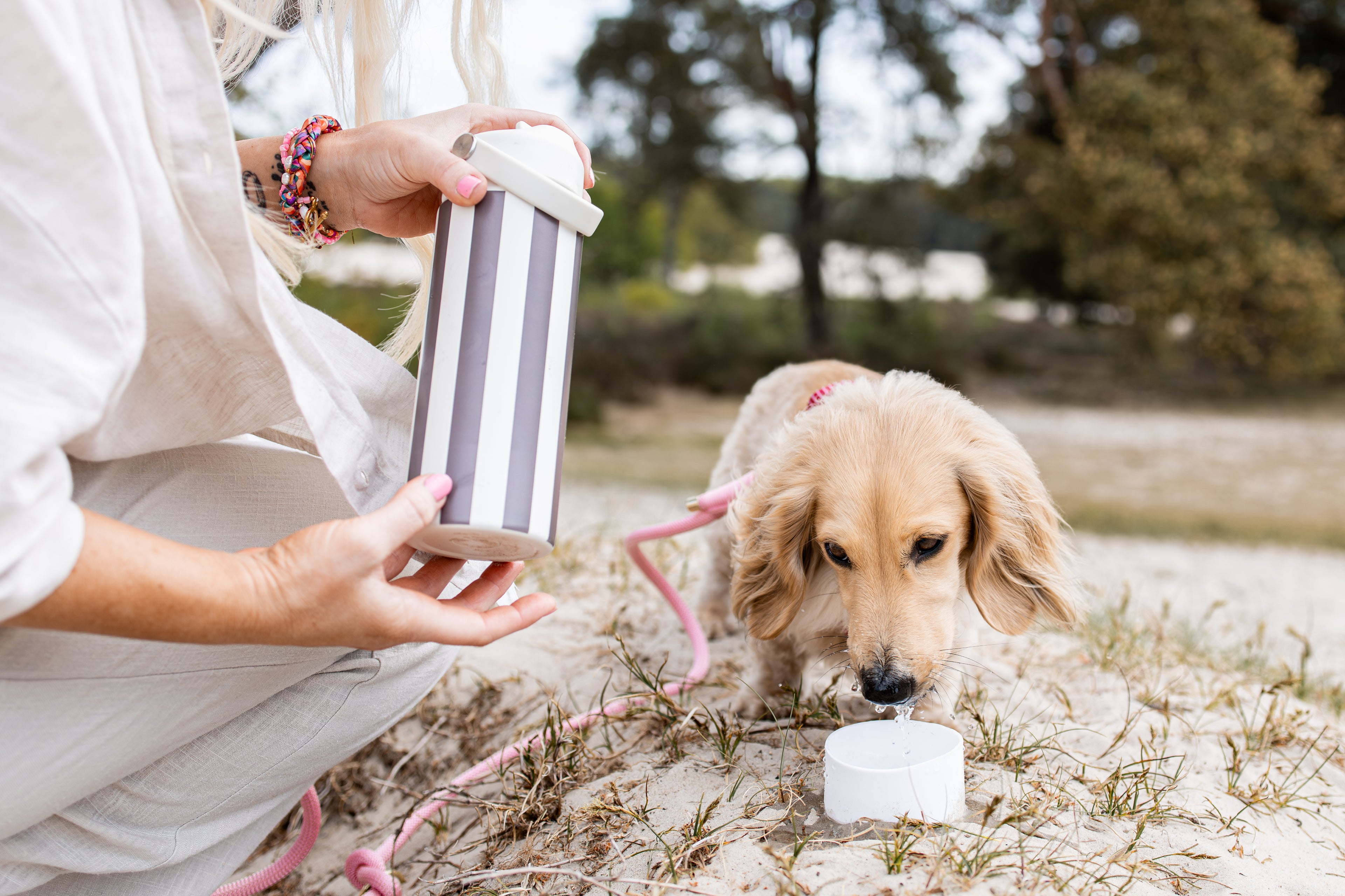 2-in-1 Thermos Waterfles beige / Bruin ( meerdere keuzes mogelijk!)