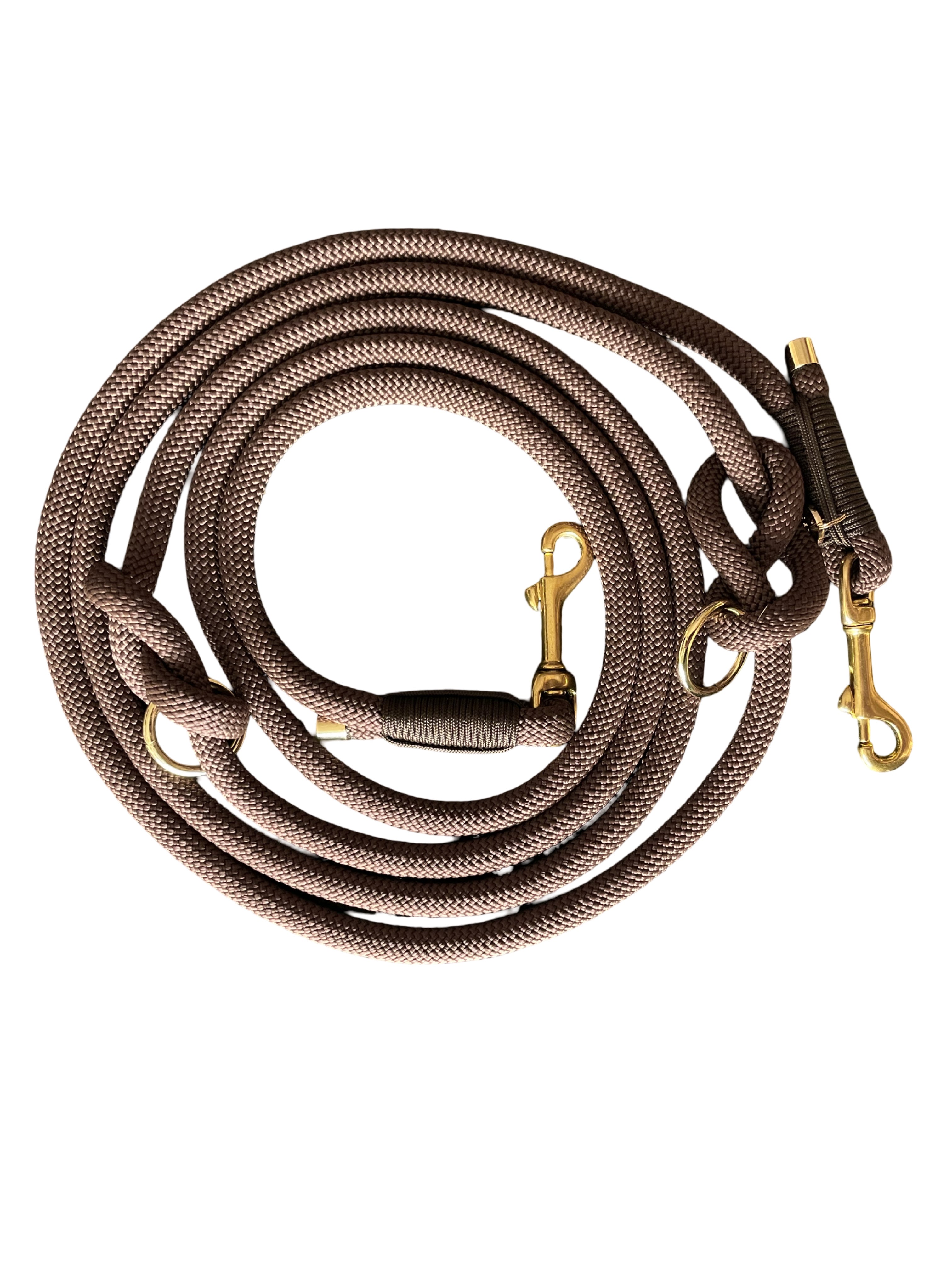Handgemaakt - Handsfree Riem Cocoa Bean (voor alle honden)