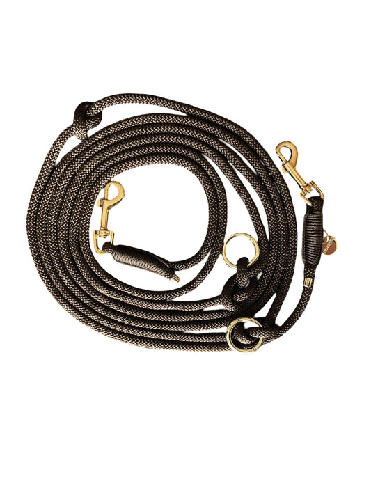 Handgemaakt - Handsfree Riem Dark Brown (voor kleine Woeffies tot 12 kg)