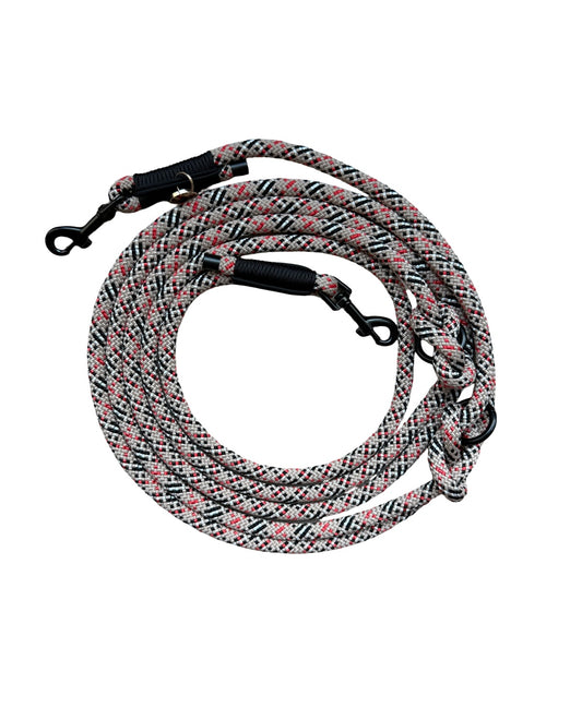 Handgemaakt - Handsfree Riem Tartan Beige (voor Woeffies tot 14 kg)