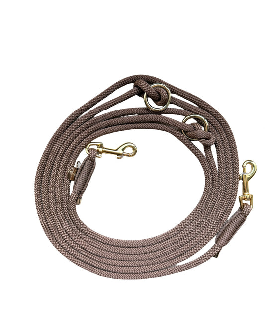 Handgemaakt - Handsfree Riem Hazelnoot (voor kleine Woeffies tot 9 kg)