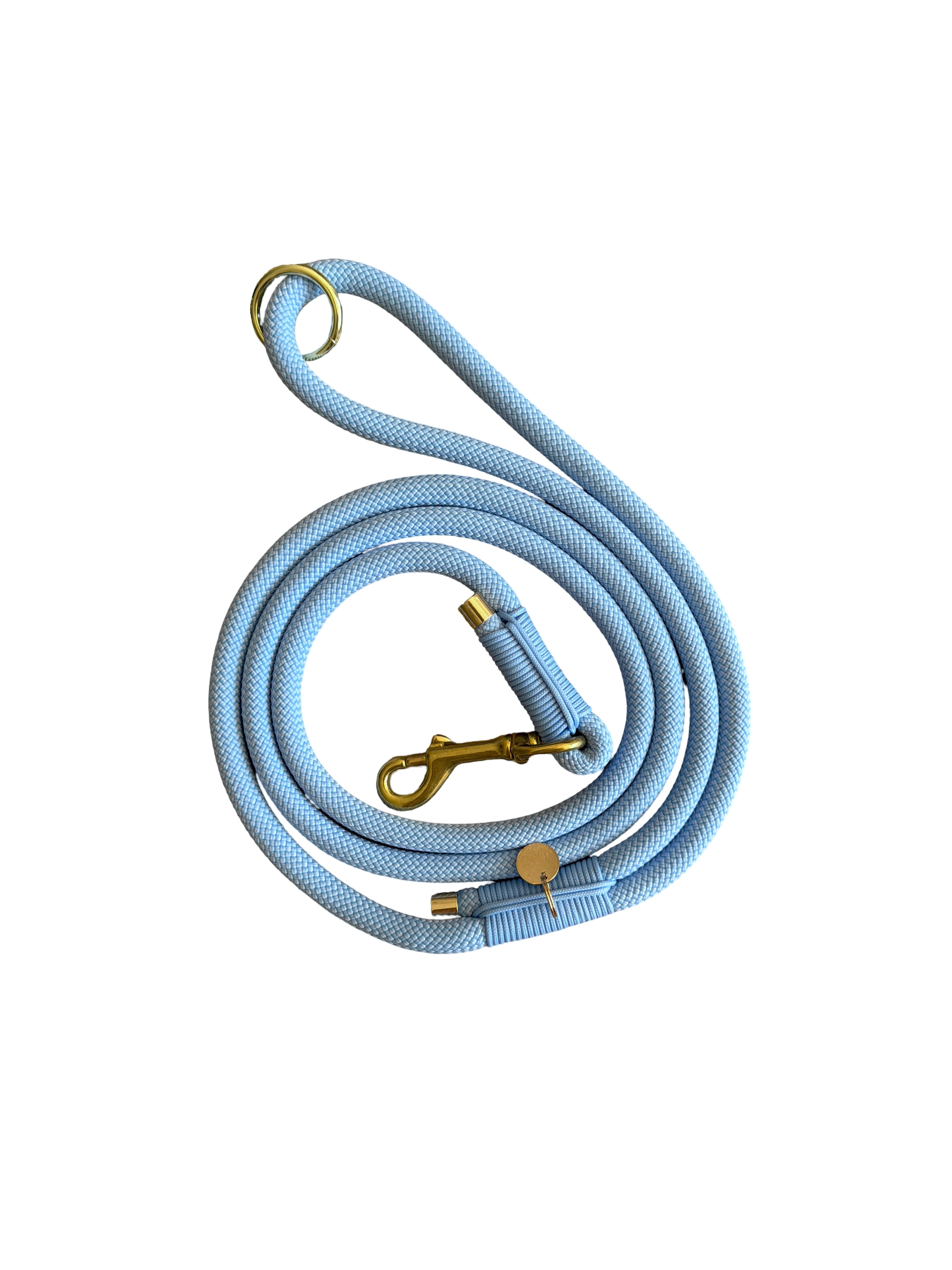 Handgemaakt - Riem met Groot Handvat Ocean Breeze (voor alle honden)
