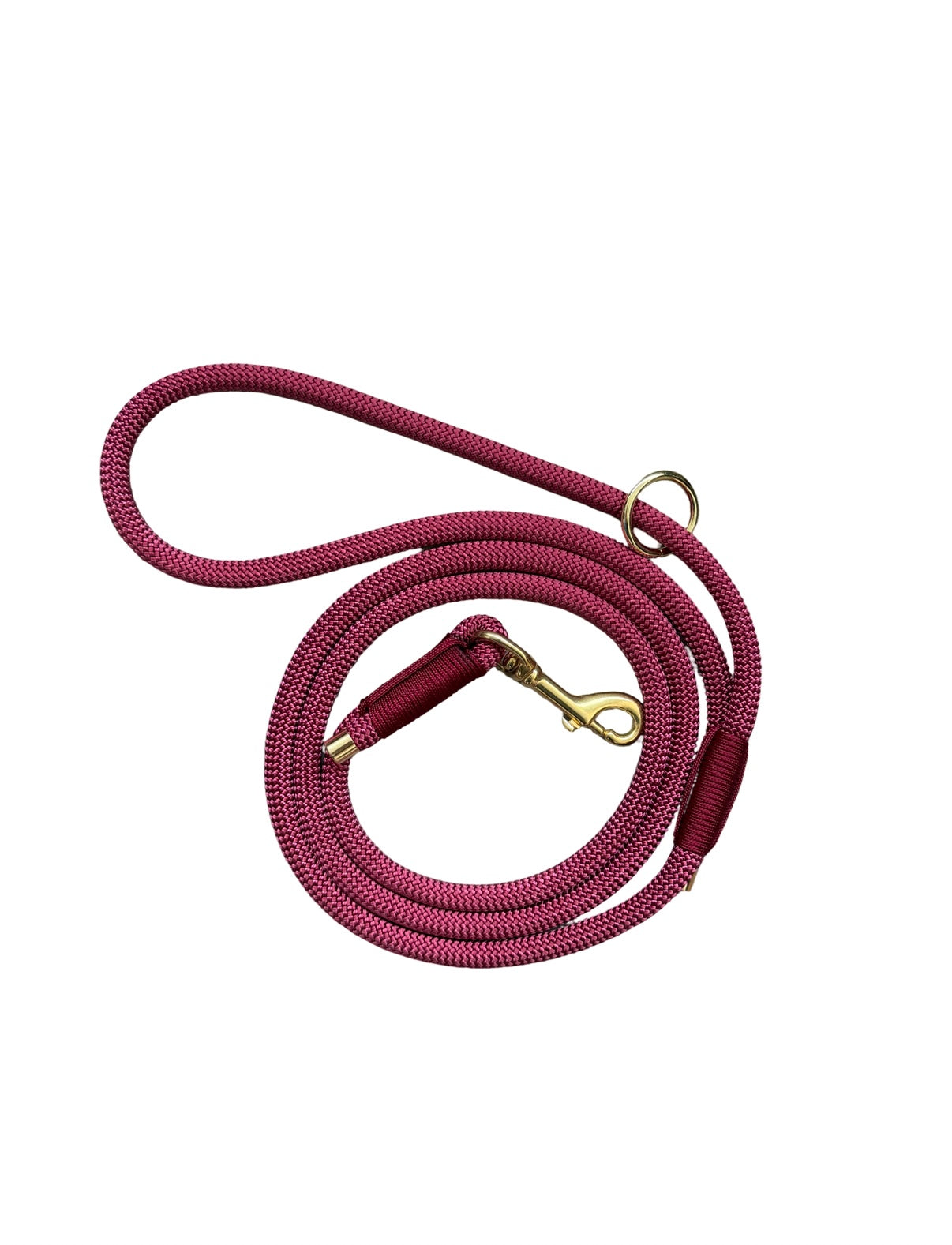 Handgemaakt - Riem met Groot Handvat  Forever In Red Rib (voor woeffies tot 9 kg)