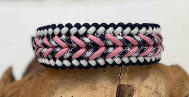 Handmade - Collar Marine with a Touch of Pink