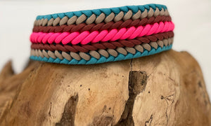 Handmade - Collar Pink/Brown/Blue