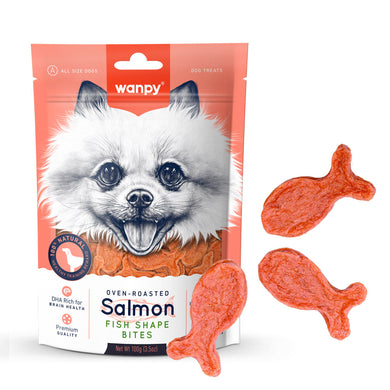 Snacks - Wanpy Salmon Fish Shape Bites 100g