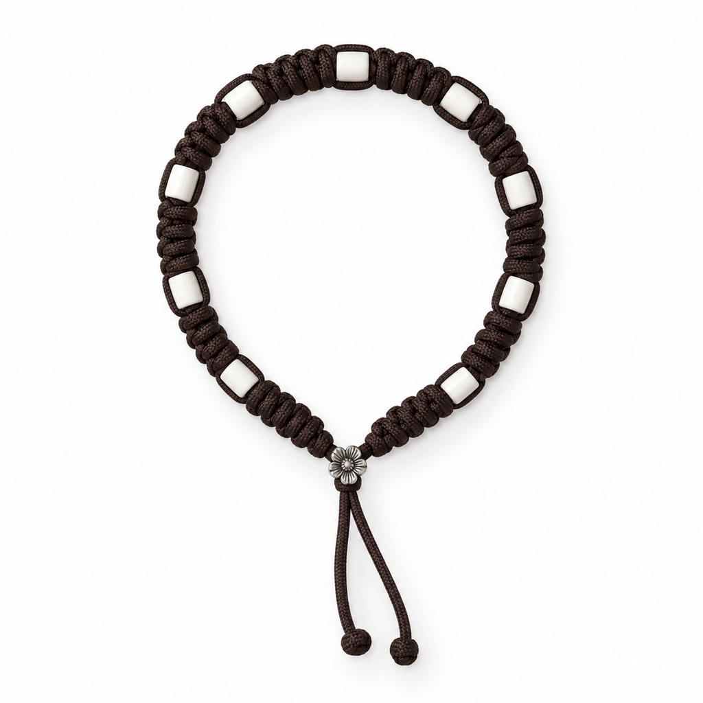 Handmade - Zeichenband Mokka/Creme (Schlange)