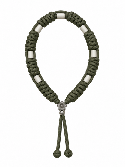 Handgemaakt - Tekenband Olive Green (Snake)