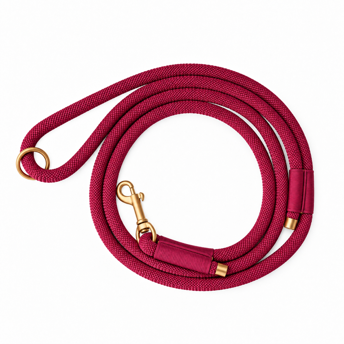 Handgemaakt - Riem met Groot Handvat  Forever In Red (voor honden tot 14 kg)