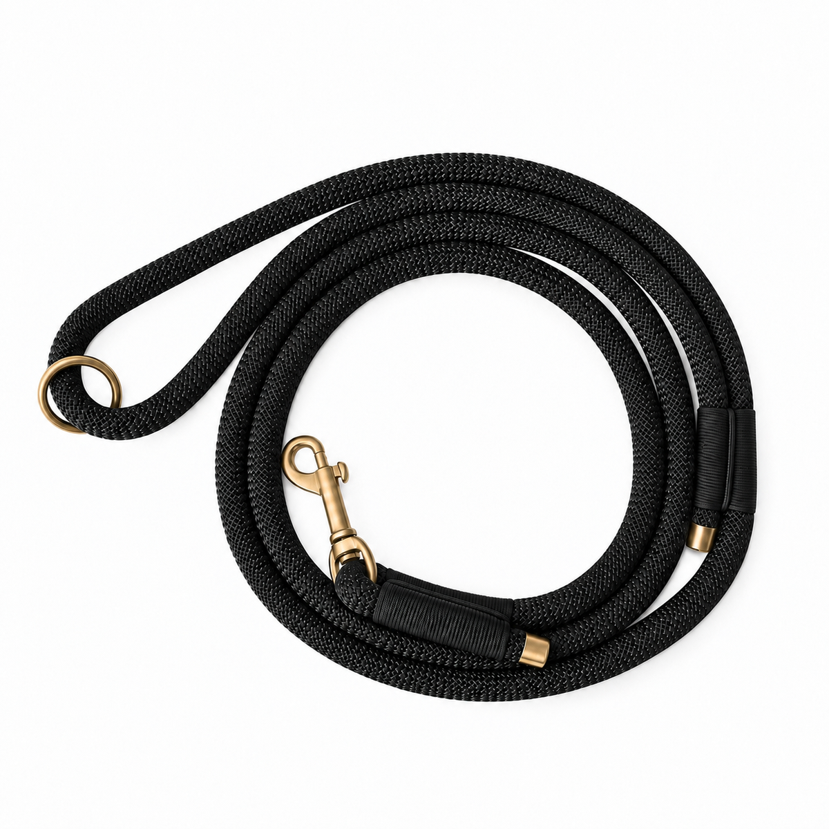 Handgemaakt - Riem met Groot Handvat Cheetah / Zwart (voor honden tot 14 kg)