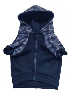 Kapuzenpullover - Schwarzer Tartan