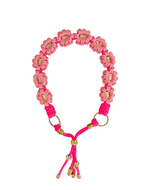 Handmade - Tick Collar Pink Flower