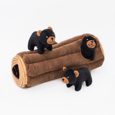 Zippypaws - Burrow Black Bear Log