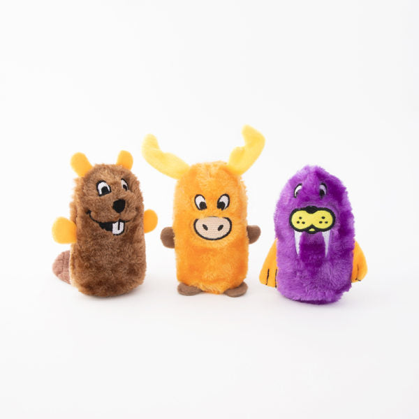 Zippypaws - Squeakie Buddies Pad: Beaver, Moose and Walrus