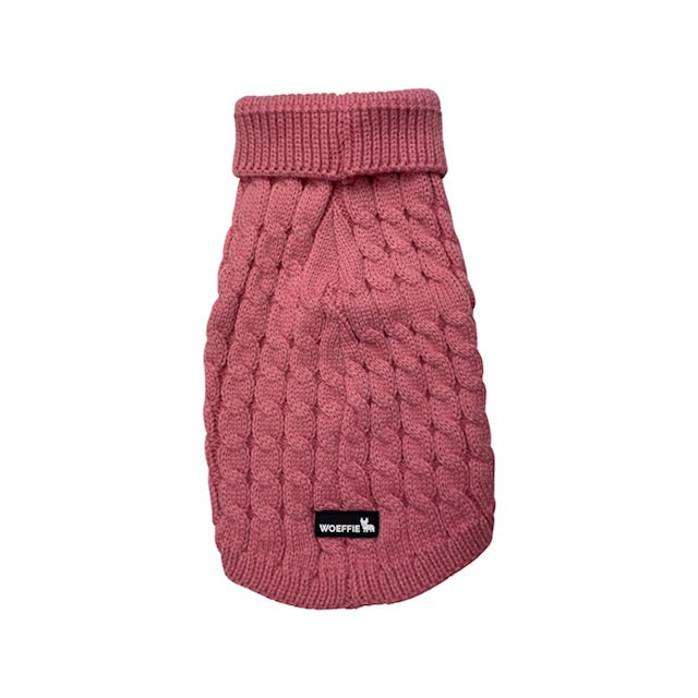Knitted Sweater - Dark Pink